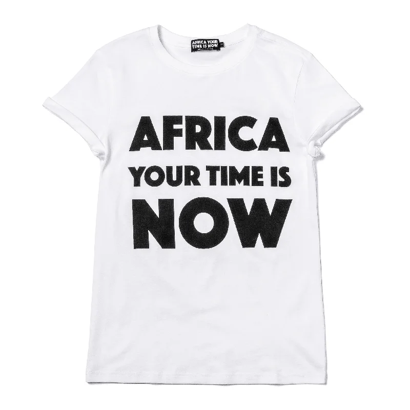 AFRICA your time is NOW adult t-shirt (white)