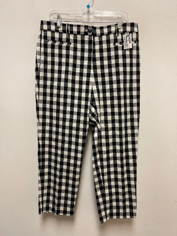 Pants Other By Ann Taylor In Black & White, Size: 12