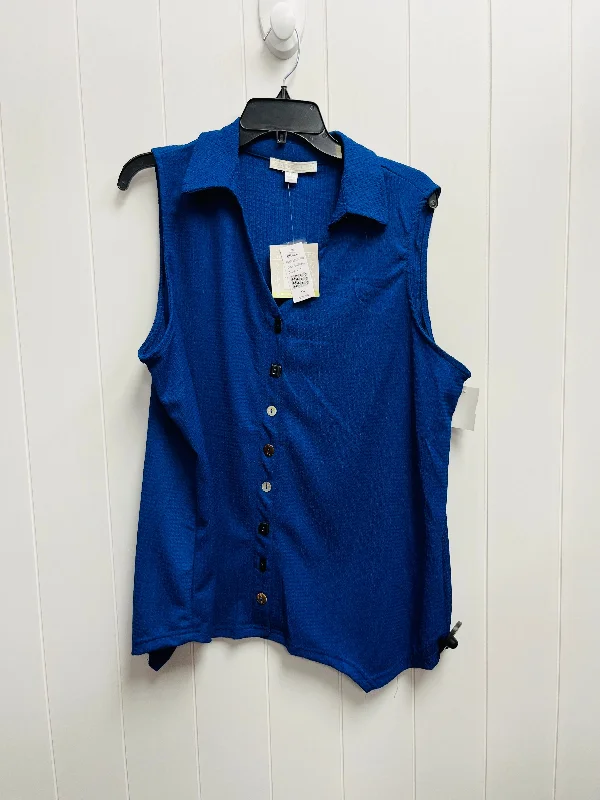 Top Sleeveless By juniper + lime  In Blue, Size: 1x