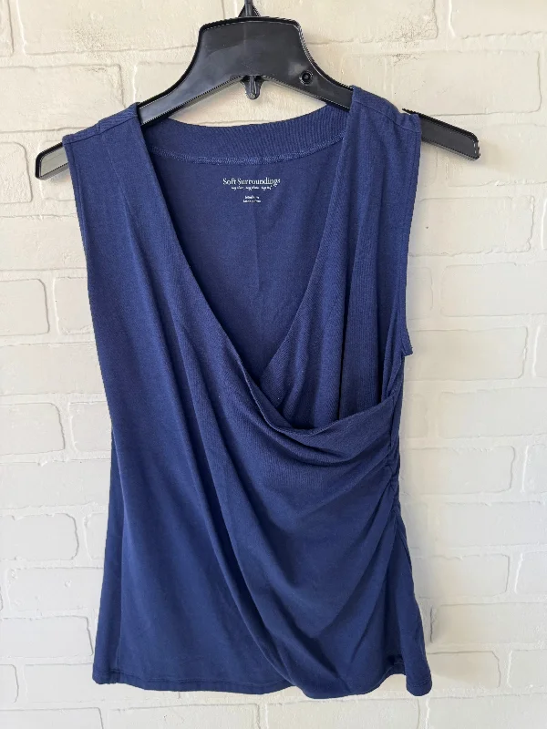 Top Sleeveless By Soft Surroundings In Blue, Size: M