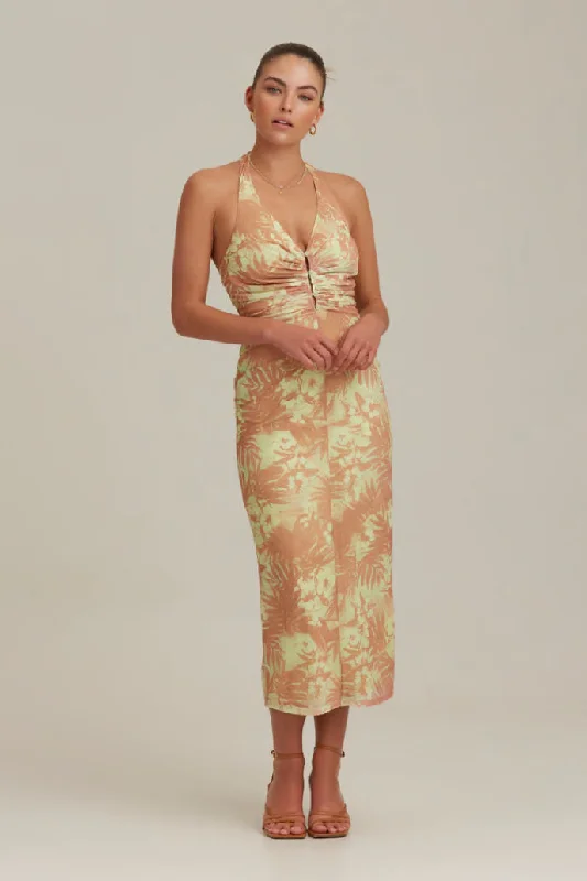 Finders Keepers Ally Midi Dress - Hawaiian Floral