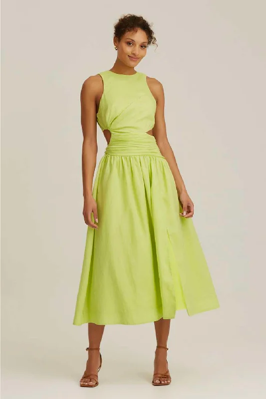 Keepsake Amalfi Midi Dress - Pear