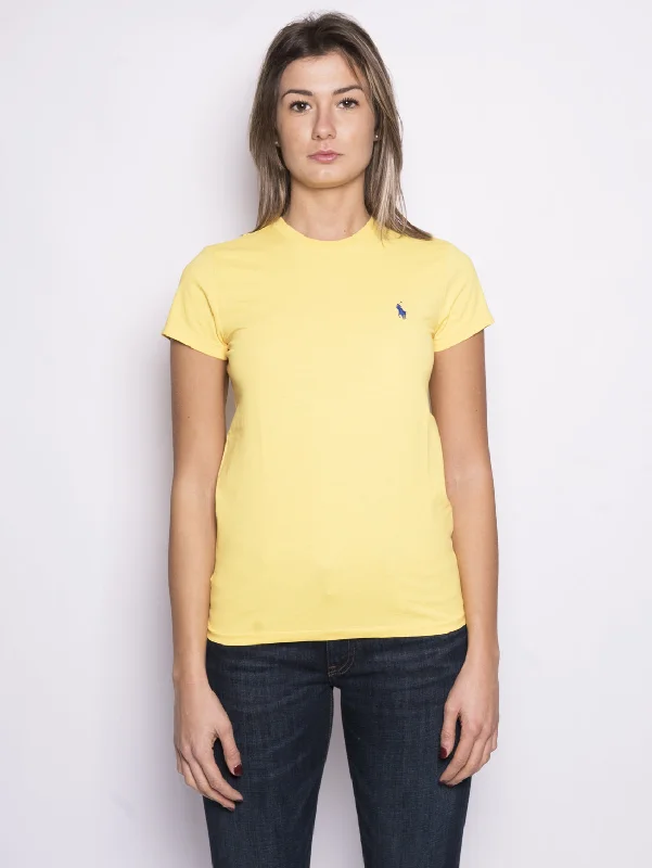 T-shirt basica in cotone Giallo