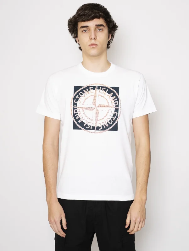 T-shirt con Stampa Tricromia Two Bianco