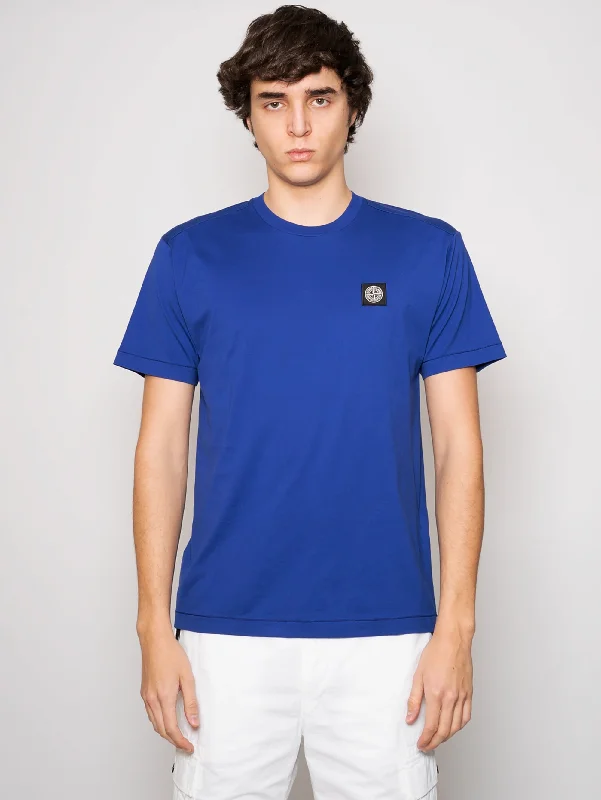 T-shirt in Cotone 60/2 Blu